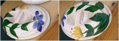 La Bourguignonne French Vintage Oval Foie Gras Lidded Terrine Pot Covered Casserole Stoneware for Pate Made in France