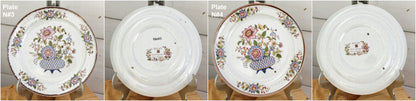 French Ironstone ECLATS Motif SARREGUEMINES France Floral Cake Service Terre de Fer Faience