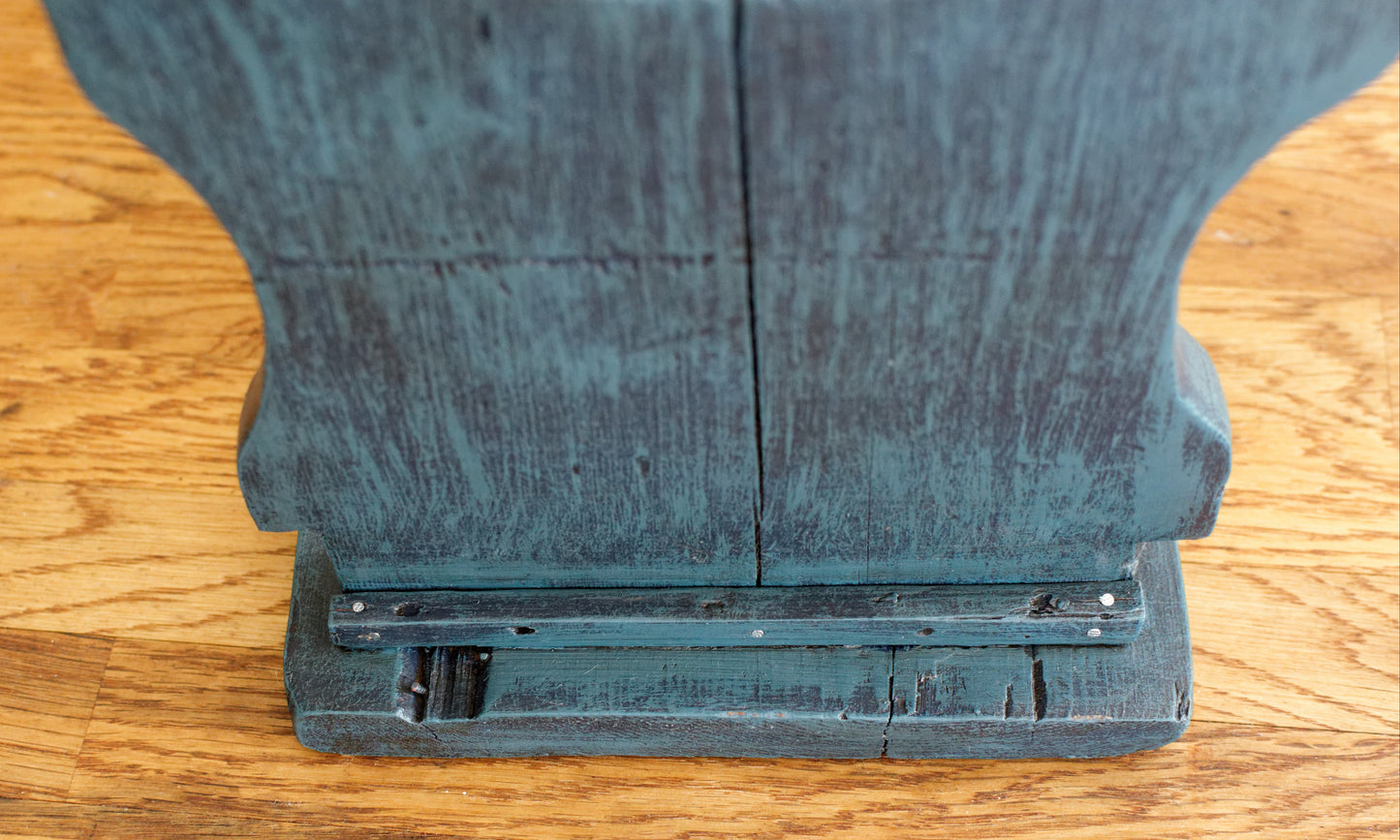 French Vintage Small Wooden Stool Bench Wooden Footstool Stool Decorative Farmhouse Stool Refurbished