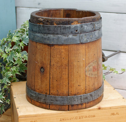Baratte Brevetee Fabrication PERLOR Francaise French Antique Wooden Butter Churn