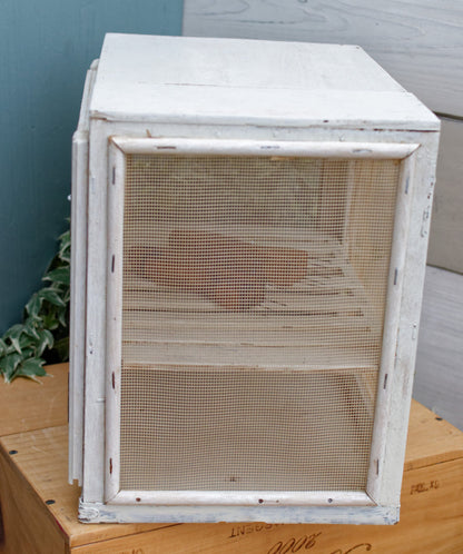 Garde Manger Fromagier French Antique Wooden Hanging Cheese Storage Box Rustic Farmhouse Cooling Mesh Closet