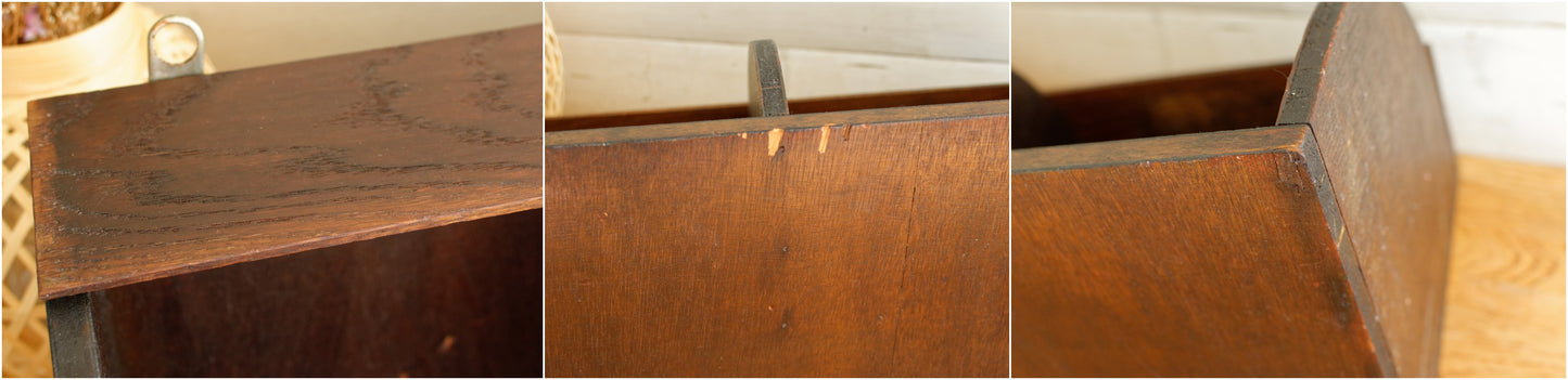 French Antique Wooden Hanging Farm Compartment Shelf ~ Rustic Farmhouse Crate Box Decor