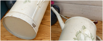 French Vintage Rustic Decorative Fuel (Oil, Gas, Kerosene) Canister ~ Aluminum Metal Oil Can