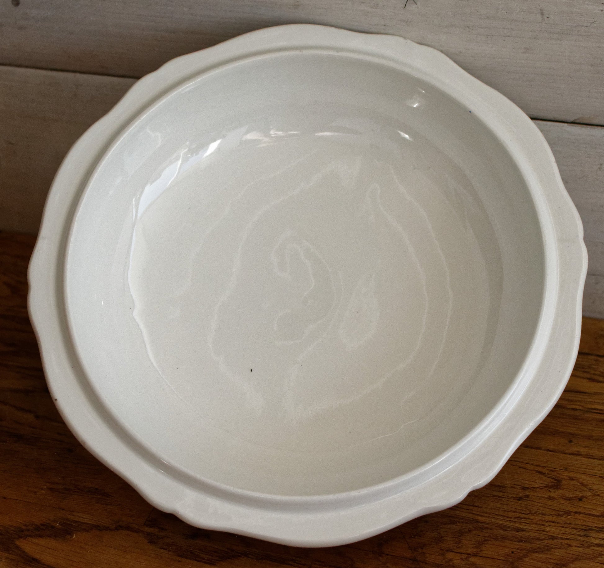 GIEN Coq Motif French Antique Ironstone Soup Tureen Soupiere Terre de Fer en Faience Coq Rooster Peony Motif