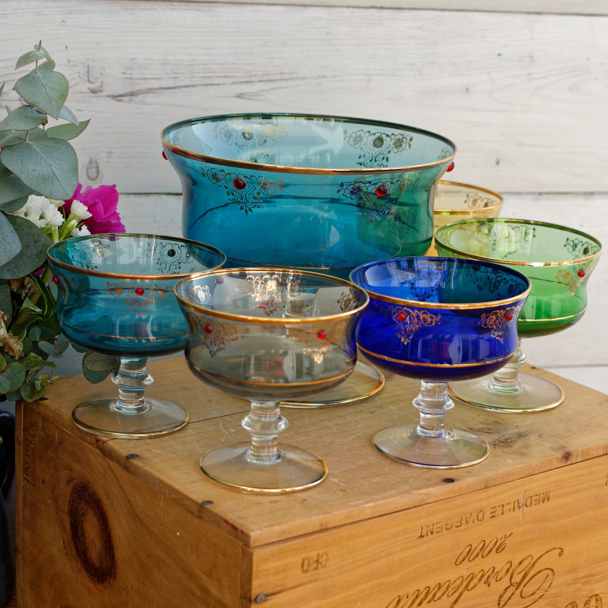 Vintage Fine Glassware Fruit Service