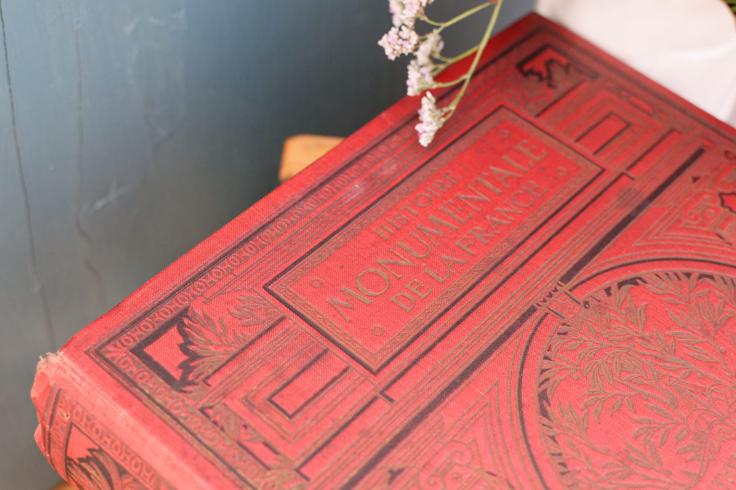 1924 HISTOIRE MONUMENTALE DE LA FRANCE by Antheme Saint-Paul HACHETTE French Antique Collectible First Edition Illustrated Polychrome Hardcover Book Novel Gilded Cartonnage Livre 
