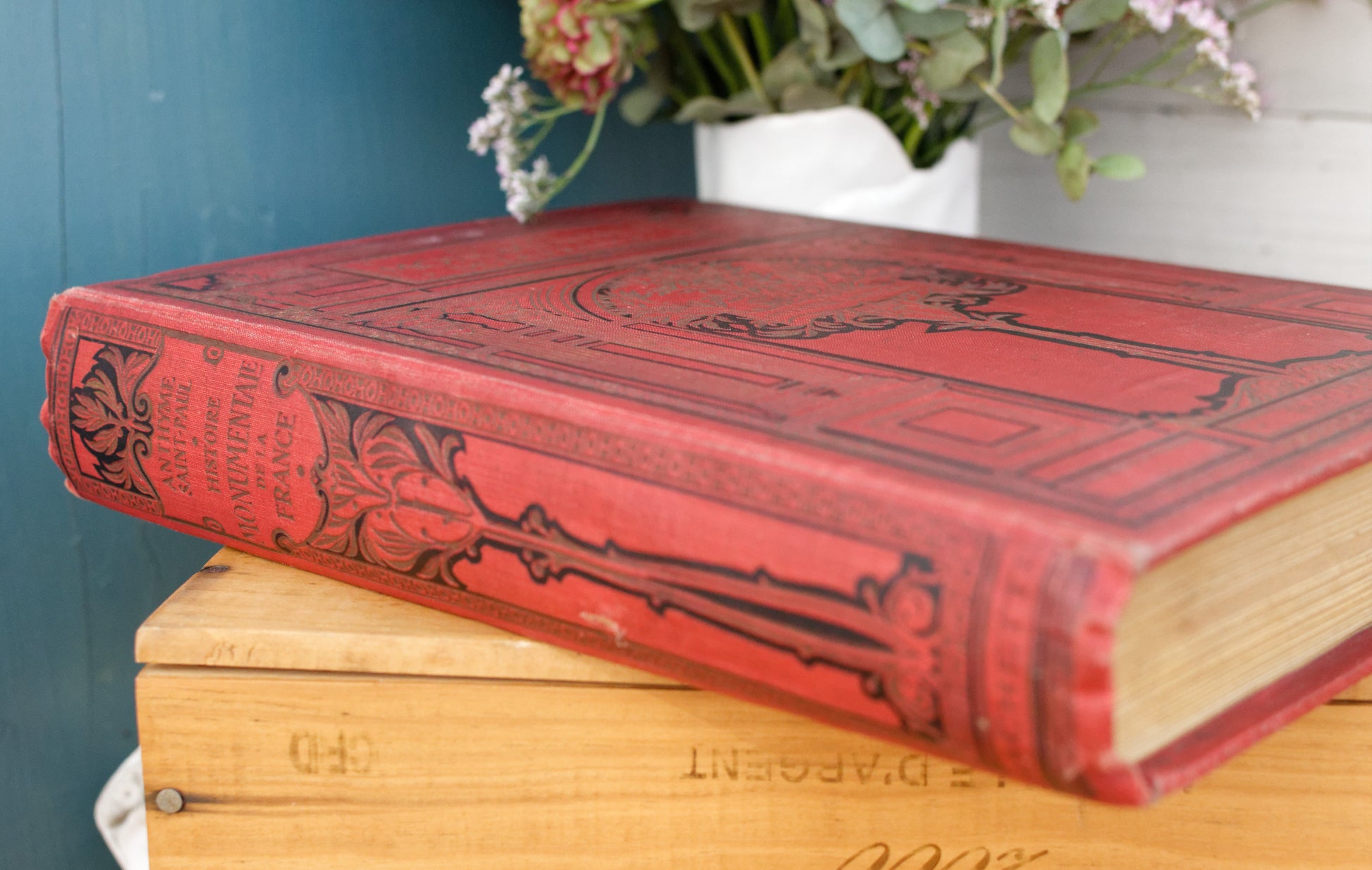 1924 HISTOIRE MONUMENTALE DE LA FRANCE by Antheme Saint-Paul HACHETTE French Antique Collectible First Edition Illustrated Polychrome Hardcover Book Novel Gilded Cartonnage Livre 