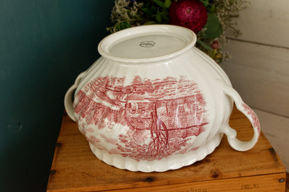 Années 1960 ~ « COACHING SCENES » Johnson Bros ~ Anglais vintage Ironstone Fine China Blue Transferware Dinner Plate ~ Fabriqué en Angleterre