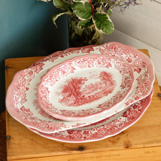 English Ironstone Red ROMANTIC ENGLAND Royal Staffordshire Ironstone Dishwasher Safe J&G Meakin England 