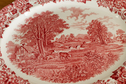 English Ironstone Red ROMANTIC ENGLAND Royal Staffordshire Ironstone Dishwasher Safe J&G Meakin England 