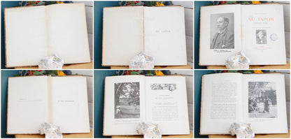 1908 Au Japon Choses Vues by Clive Holland Published by Vuibert et Nomy PARIS French Antique Collectible Illustrated Handmade Hardcover Book Livre