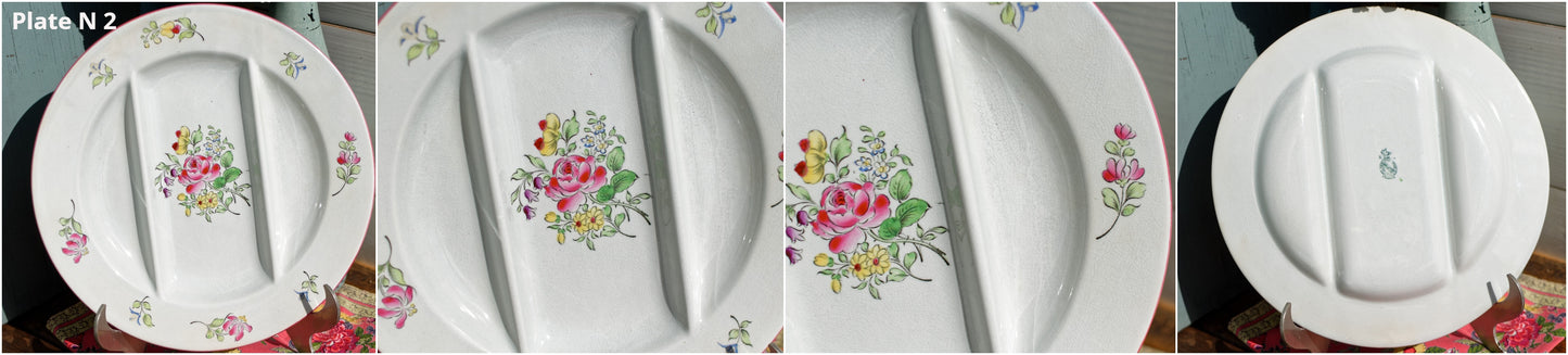 French K&G (Keller et Guérin) Lunéville handpainted old strasbourg asparagus plate