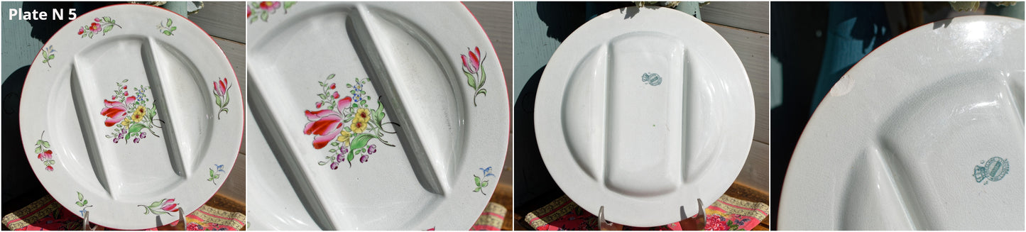 French K&G (Keller et Guérin) Lunéville handpainted old strasbourg asparagus plate