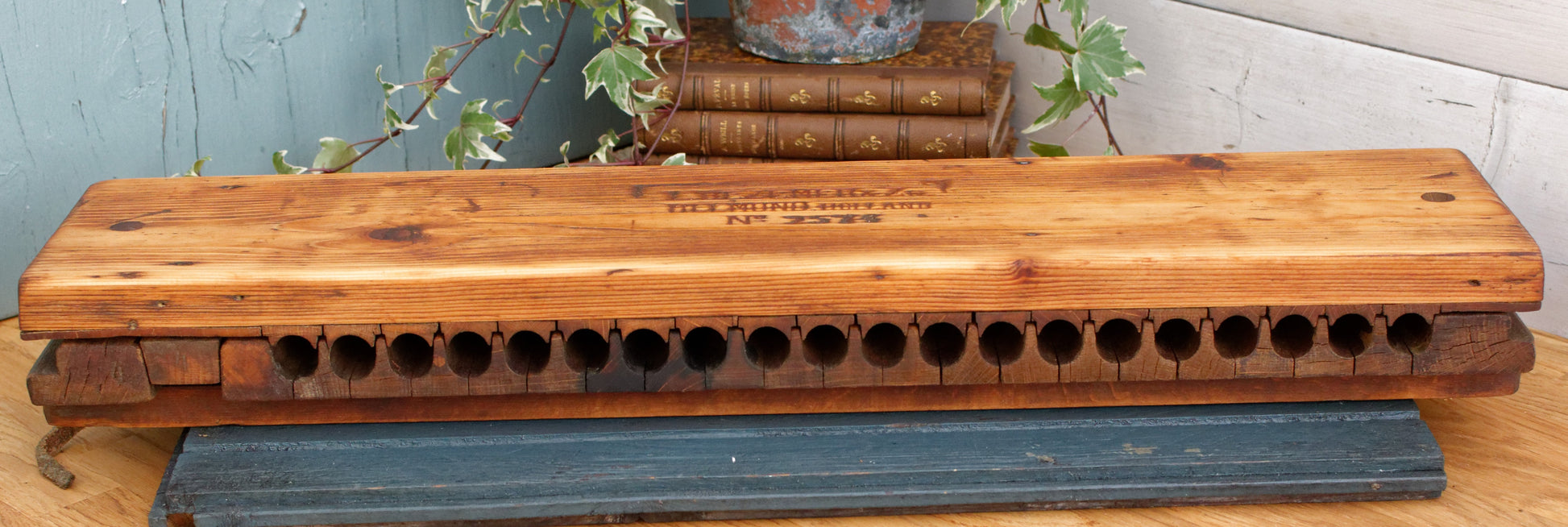 Antique Collectible Wooden Cigar Mold Press Germany L.BEZEMER Zn HELMOND HOLLAND N#2574 20 Tobacco Mold