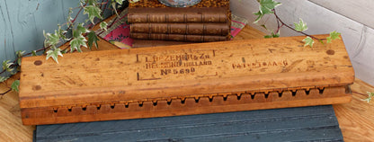 Antique Collectible Wooden Cigar Mold Press Germany L.BEZEMER Zn HELMOND HOLLAND N#5690 20 Tobacco Mold