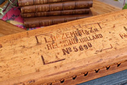 Antique Collectible Wooden Cigar Mold Press Germany L.BEZEMER Zn HELMOND HOLLAND N#5690 20 Tobacco Mold