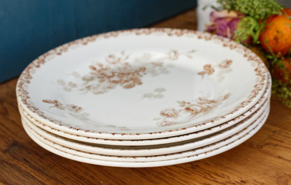 Années 1890 ~ ​​« SAIGNON » H.Boulenger &amp; Cie Choisy-Le-Roi ~ Français Antique Ironstone Blue Transferware Dinner Plate ~ Terre de fer