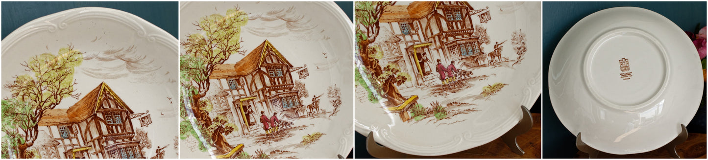 1950s ~  LUDLOW GIEN France ~ French Vintage Ironstone PolyChrome Soup Tureen "Soupiere" ~ Terre de Fer en Faience