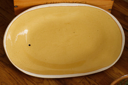 French Vintage Large Alsace SOUFFLENHEIM BAECKEOFFE Cocotte en Terre Cuite Olive Green Oval Lidded Stoneware Terrine Cookware Casserole Dish Made in France