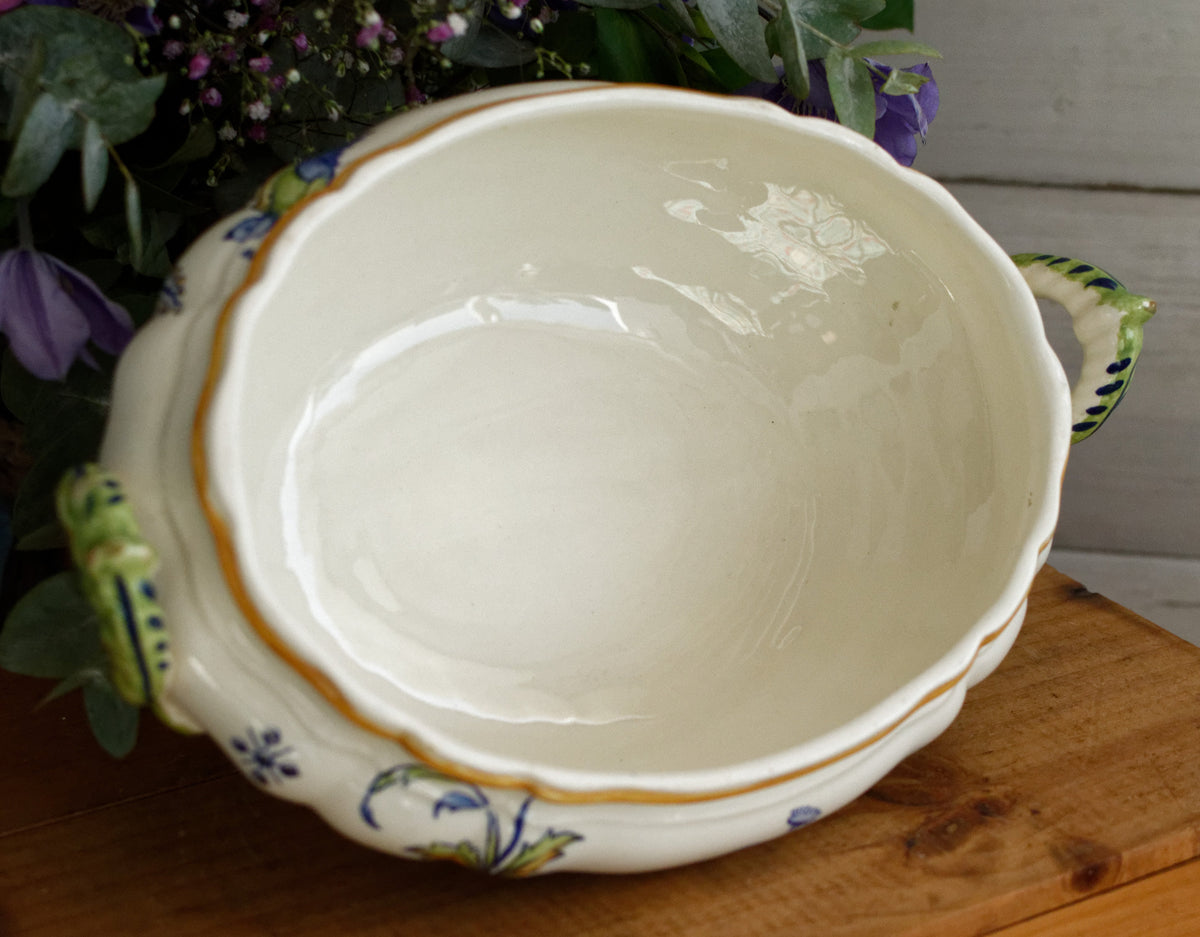 Belgian Soup Tureen Soupiere Ironstone LA LOUVIERE Boch Freres Fabrication Belge Made in Belgium 1836 