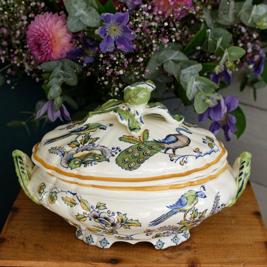 Belgian Soup Tureen Soupiere Ironstone LA LOUVIERE Boch Freres Fabrication Belge Made in Belgium 1836 
