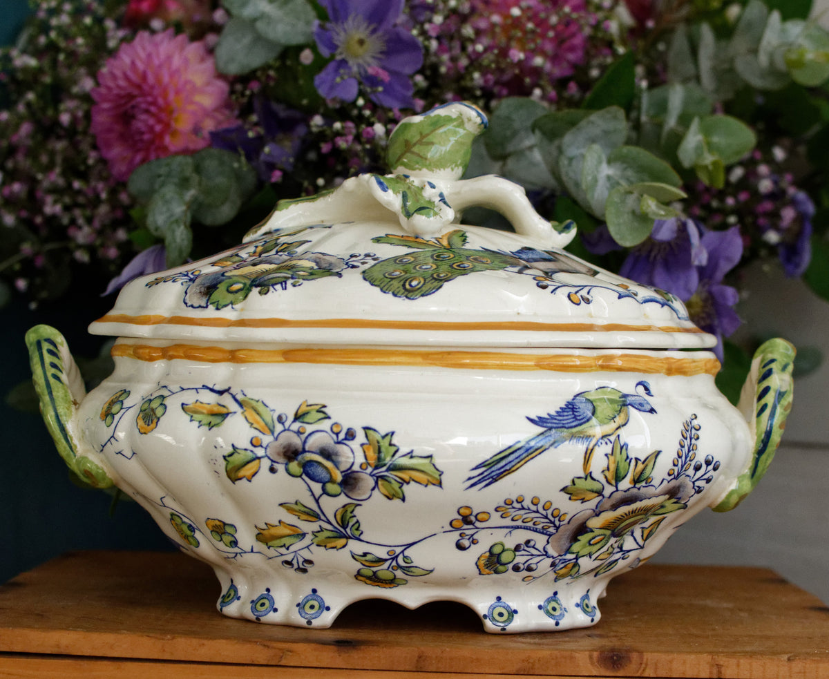 Belgian Soup Tureen Soupiere Ironstone LA LOUVIERE Boch Freres Fabrication Belge Made in Belgium 1836 