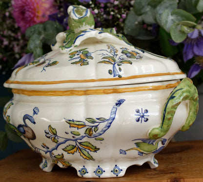 Belgian Soup Tureen Soupiere Ironstone LA LOUVIERE Boch Freres Fabrication Belge Made in Belgium 1836 