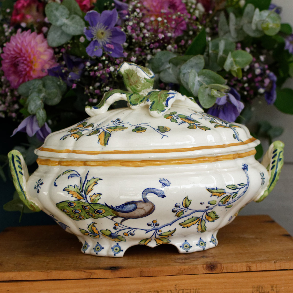 Belgian Soup Tureen Soupiere Ironstone LA LOUVIERE Boch Freres Fabrication Belge Made in Belgium 1836 