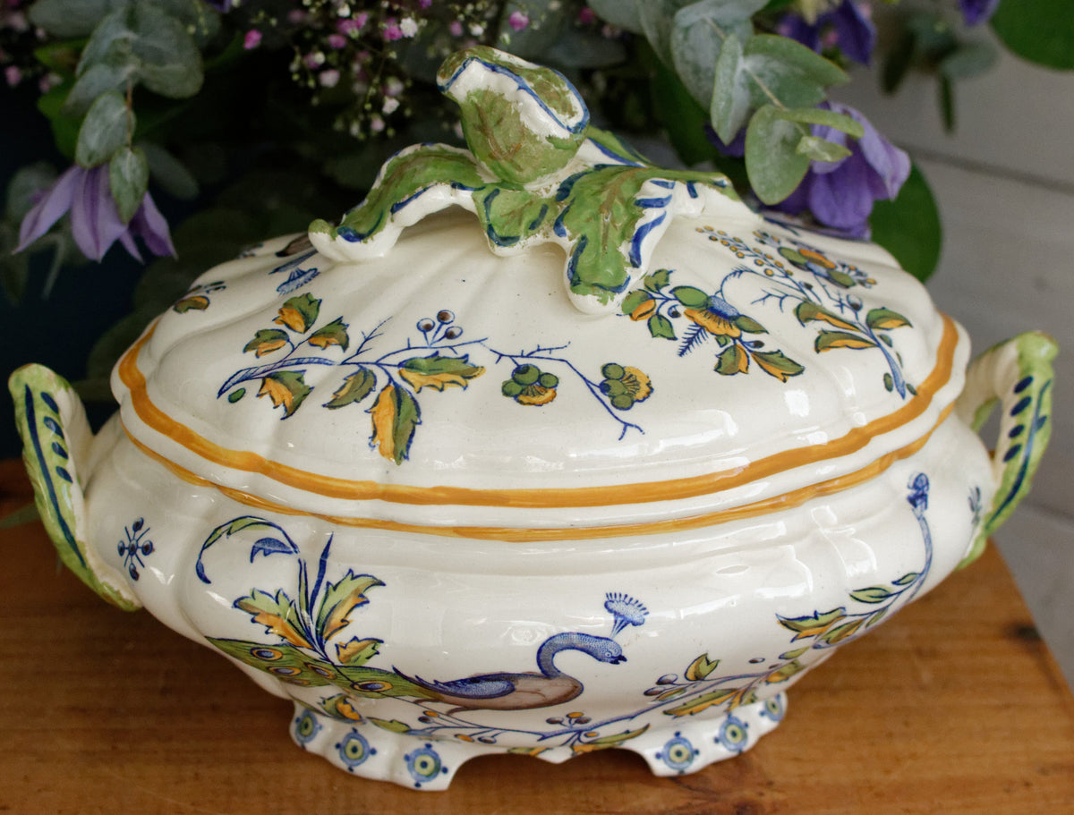 Belgian Soup Tureen Soupiere Ironstone LA LOUVIERE Boch Freres Fabrication Belge Made in Belgium 1836 