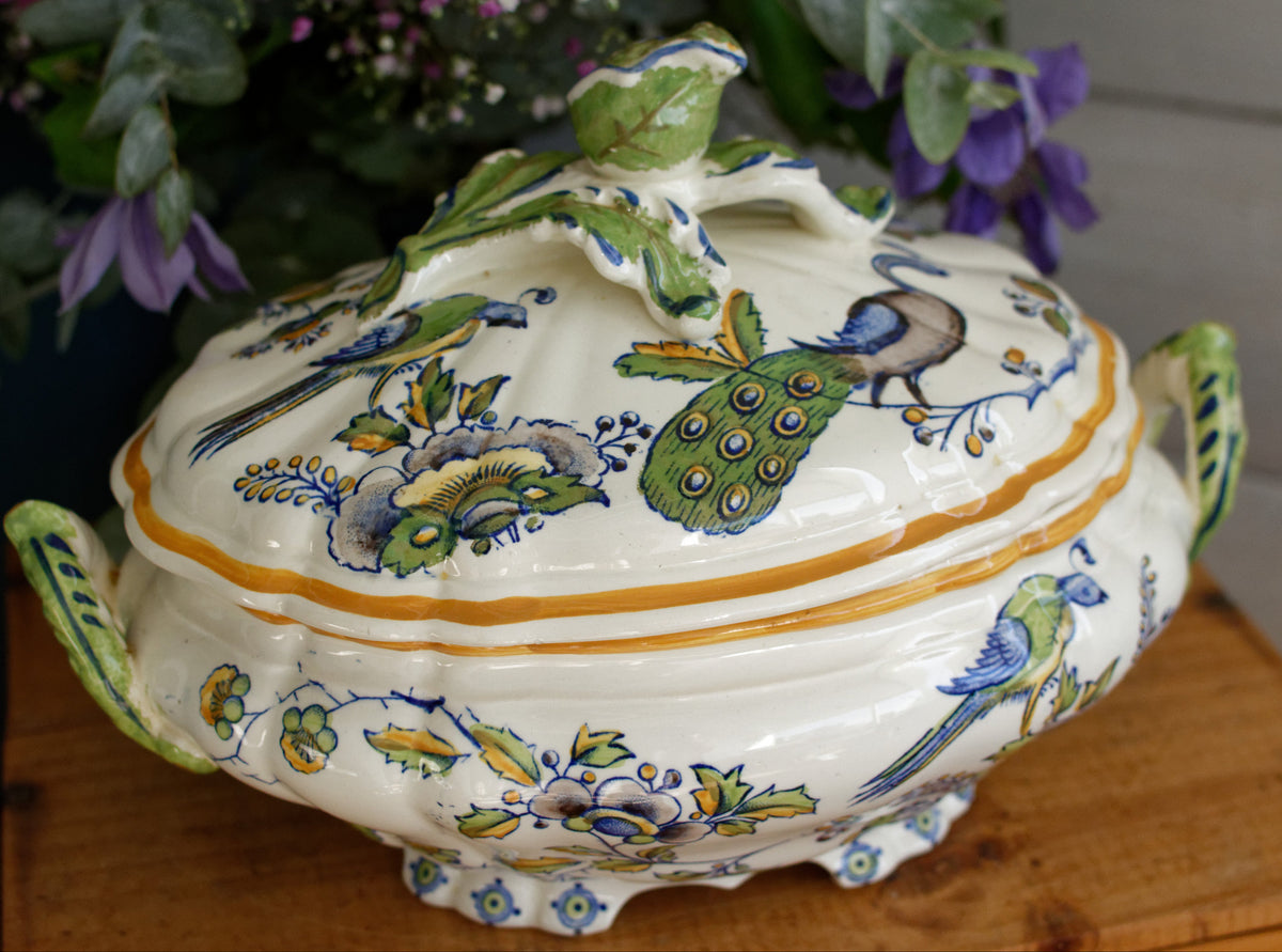 Belgian Soup Tureen Soupiere Ironstone LA LOUVIERE Boch Freres Fabrication Belge Made in Belgium 1836 