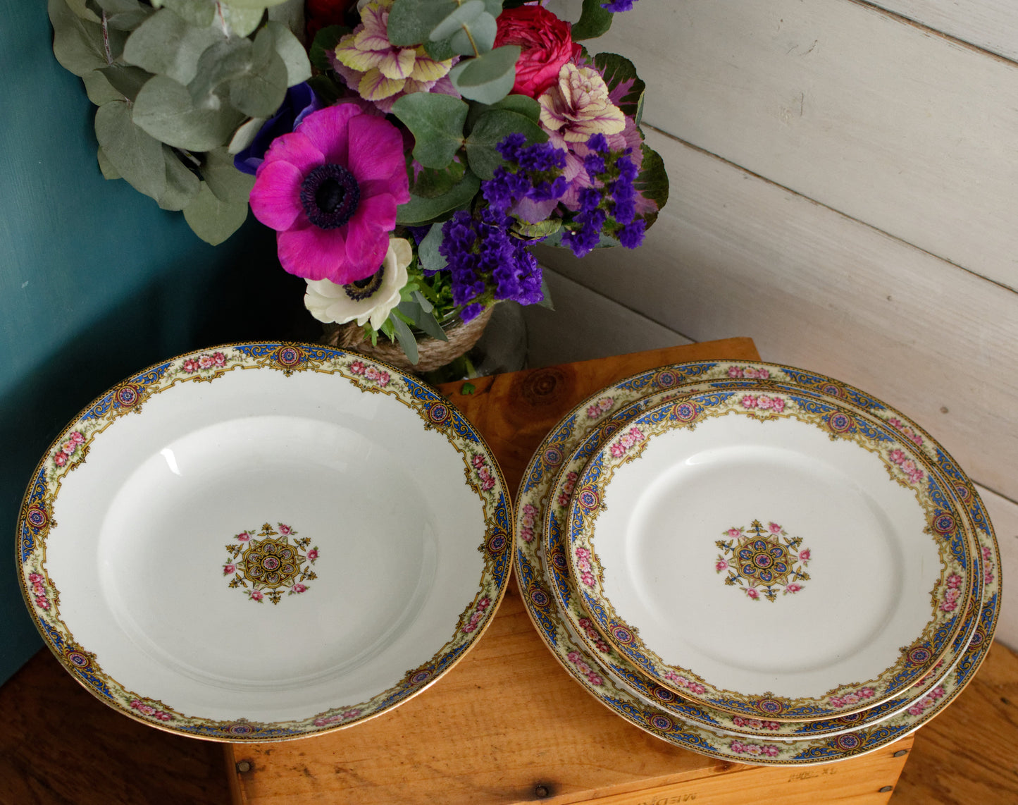 1920s F. Legrand & Cie LIMOGES France French Antique Fine Porcelain Dinner Plate "Assiette"