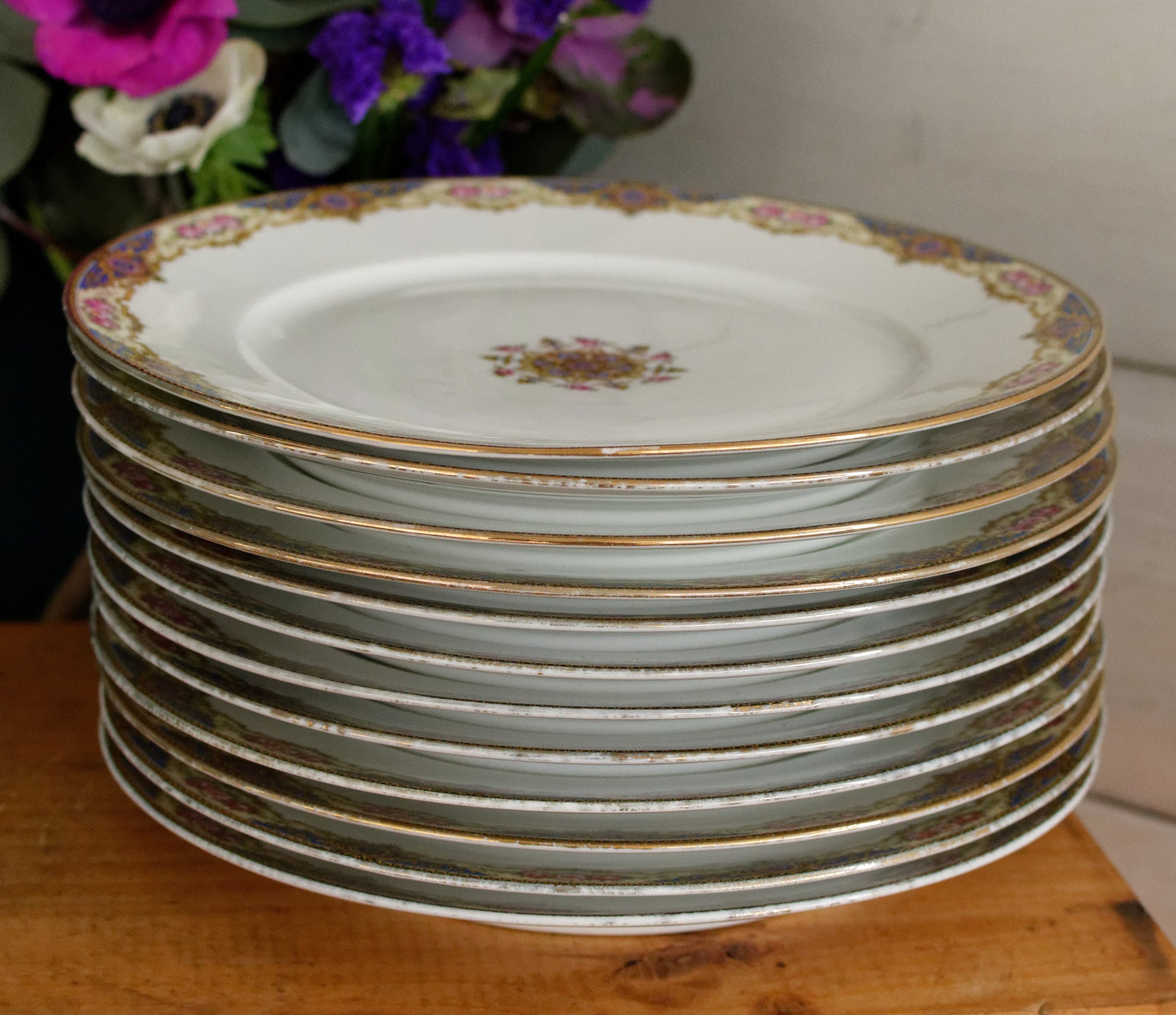 1920s F. Legrand & Cie LIMOGES France French Antique Fine Porcelain Dinner Plate "Assiette"