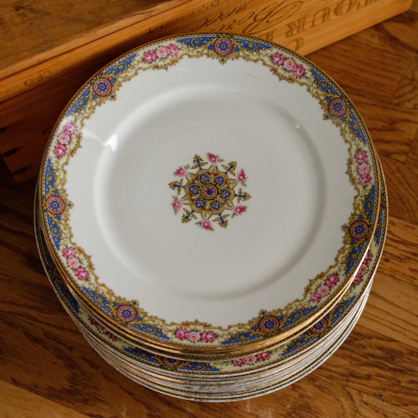 1920s F. Legrand & Cie LIMOGES France French Antique Fine Porcelain Plate "Assiette" 20 & 22 cm