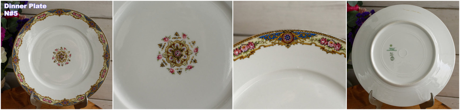 1920s F. Legrand & Cie LIMOGES France French Antique Fine Porcelain Dinner Plate "Assiette"