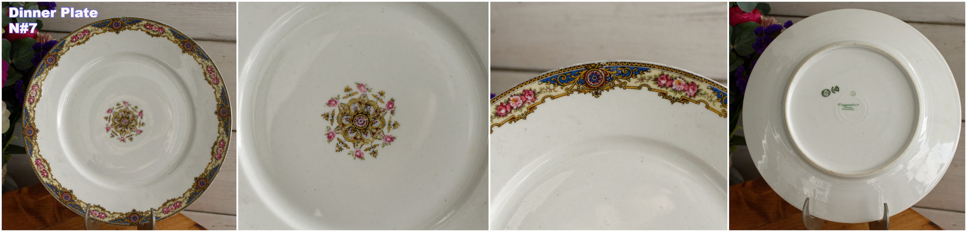 1920s F. Legrand & Cie LIMOGES France French Antique Fine Porcelain Dinner Plate "Assiette"