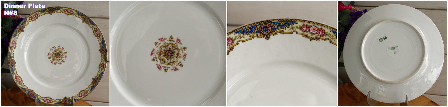 1920s F. Legrand & Cie LIMOGES France French Antique Fine Porcelain Dinner Plate "Assiette"