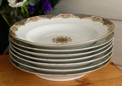 1920s F. Legrand & Cie LIMOGES France French Antique Fine Porcelain Soup Plate "Assiette Creuse"