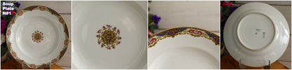 1920s F. Legrand & Cie LIMOGES France French Antique Fine Porcelain Soup Plate "Assiette Creuse"