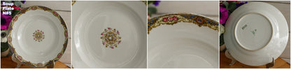 1920s F. Legrand & Cie LIMOGES France French Antique Fine Porcelain Soup Plate "Assiette Creuse"