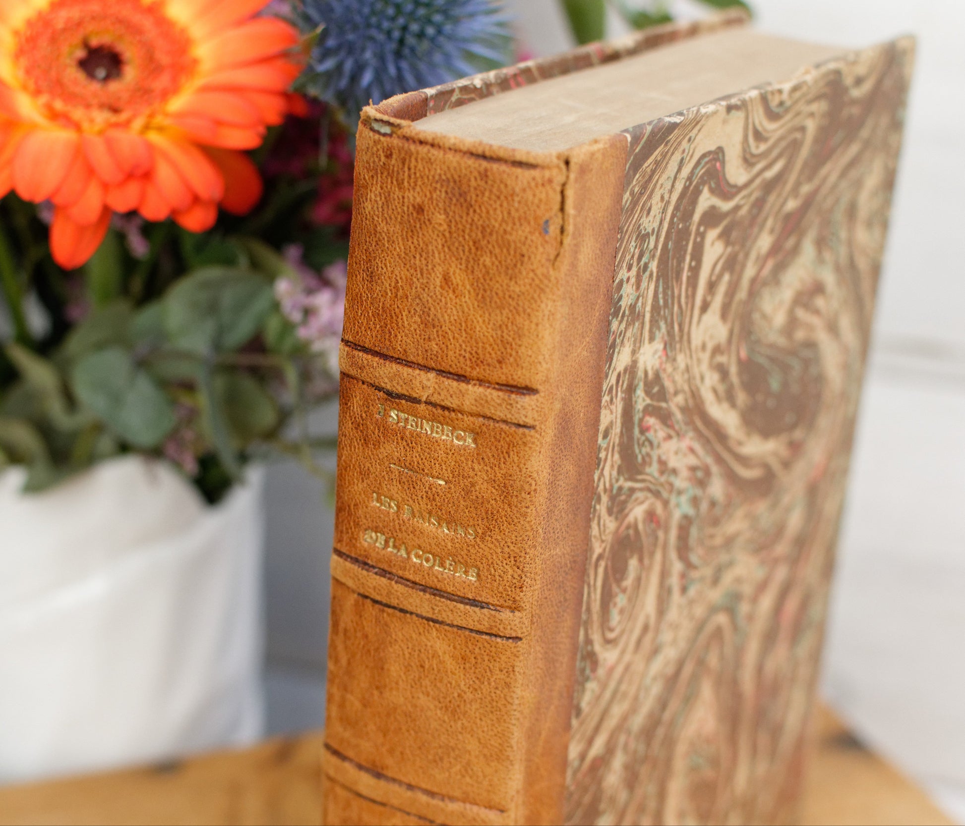 1947 Les Raisons pour le Colère by John Steinbeck Published by Librairie Gallimard French Vintage Illustrated Hardcover Book Livre