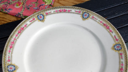 POMPADOUR U.C. LIMOGES French Antique Fine Porcelain Footed Cake Plate Fine China