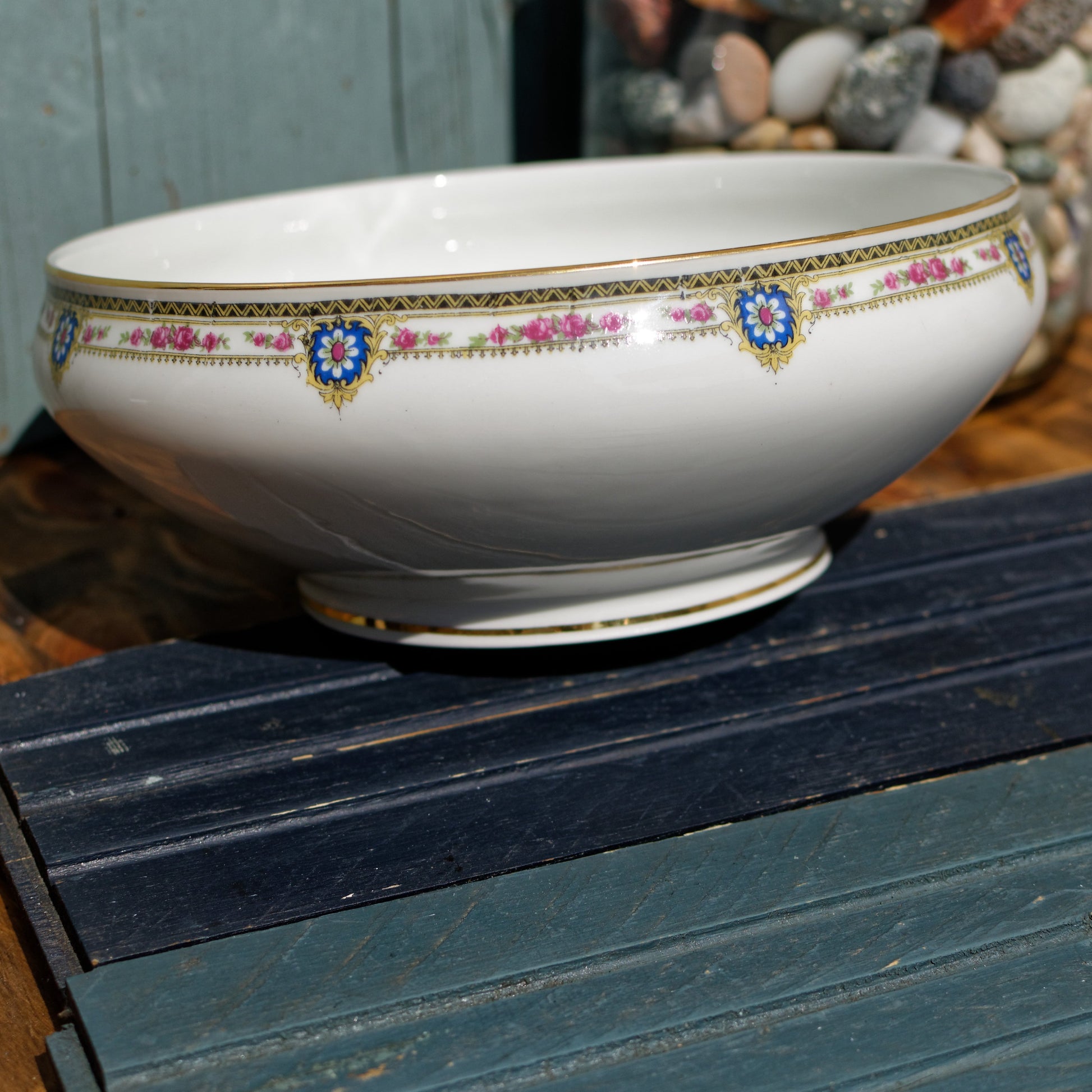 French Fine Porcelain Serving Bowl 1923-1944 LIMOGES France