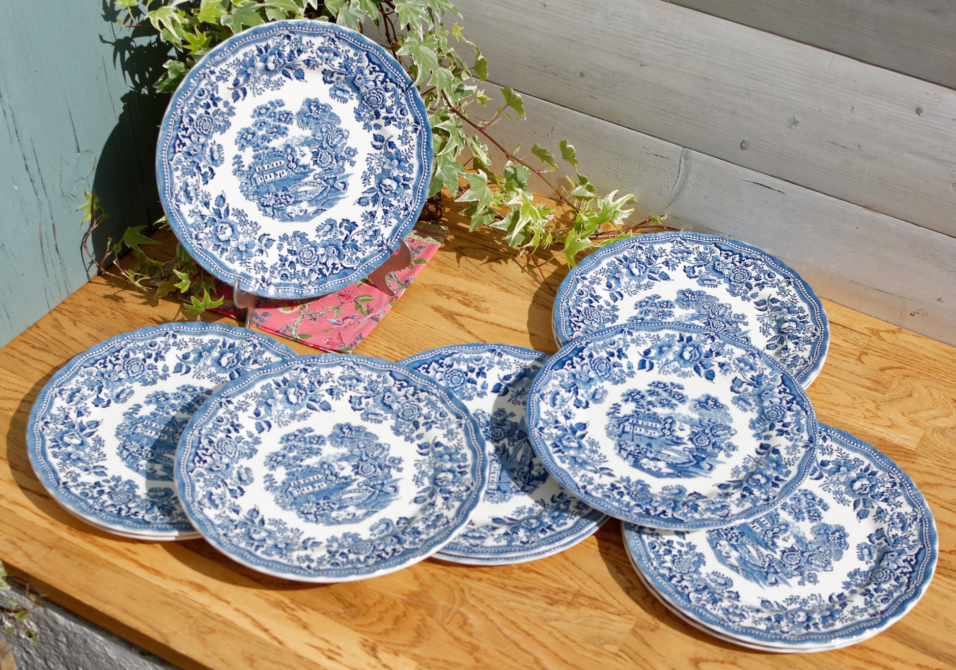 Blue And White Old Dishes Made In England English Style Blue And