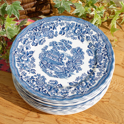 Fine MEAKIN Tableware Myott of Straffordhire English Vintage Ironstone Fine China Blue Transferware Dinner Plate Made in England