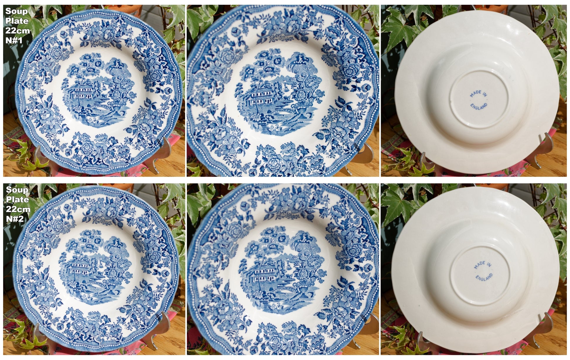 Fine MEAKIN Tableware Myott of Straffordhire English Vintage Ironstone Fine China Blue Transferware Plate Made in England