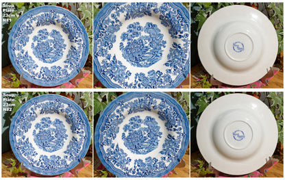 Fine MEAKIN Tableware Myott of Straffordhire English Vintage Ironstone Fine China Blue Transferware Plate Made in England