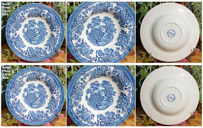 Fine MEAKIN Tableware Myott of Straffordhire English Vintage Ironstone Fine China Blue Transferware Plate Made in England