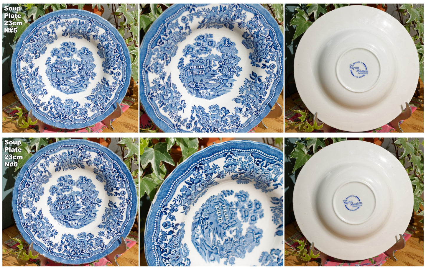 Fine MEAKIN Tableware Myott of Straffordhire English Vintage Ironstone Fine China Blue Transferware Plate Made in England