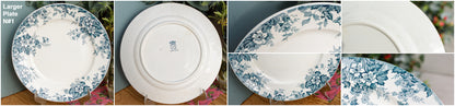 MARIE LOUISE motif Moulin des Loups & Hamage Nord French Antique Ironstone Blue Transferware Plate Terre de Fer