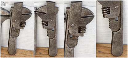 1916 ~ French Antique Mini Adjustable Wrench Spanner SIDARME ST-ETIENNE ~ Vintage Forged Steel "Clé a Molette" ~ Farmhouse Manual Tool